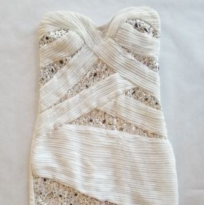 Short white sequin dress